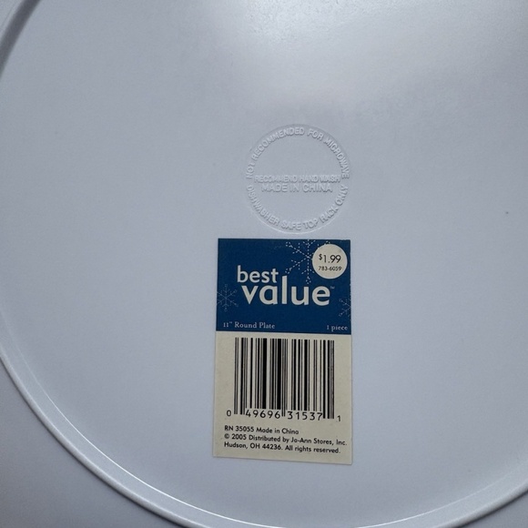 2005 Christmas Holiday Blue Snowflake Melamine Dinner Set Plates Trays 10 Pieces - Picture 11 of 11